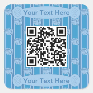 Sticker Carré Amusement et fantaisie Royal Flush QR Code