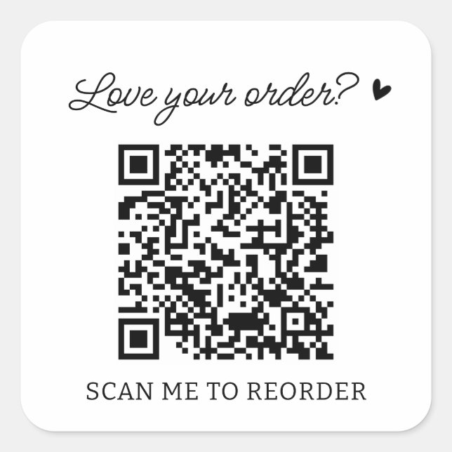 Sticker Carré Analyse de code QR personnalisée pour réorganiser  (Devant)