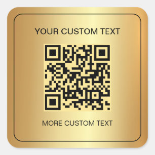 Sticker Carré Analyser le code QR Modèle votre texte personnalis