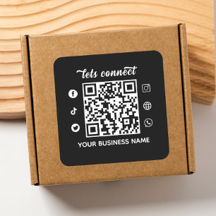 Sticker Carré Analyser pour connecter le code QR et le texte per