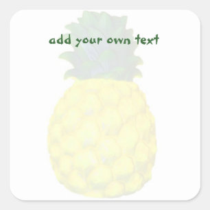 Sticker Carré Ananas