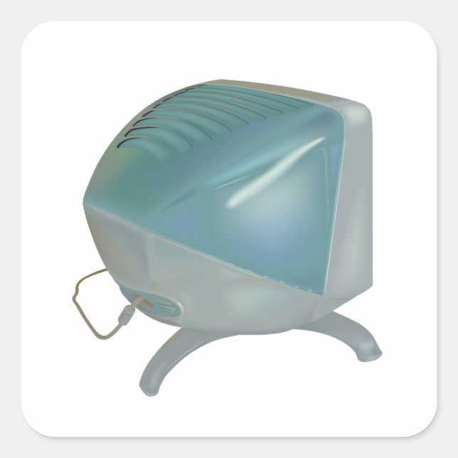 Sticker Carré Ancien moniteur CRT (Devant)