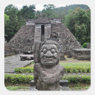 Sticker Carré Ancien Temple Exotique Candi Sukuh