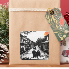 Sticker Carré ANCIENS BLANCHISSEURS Chow