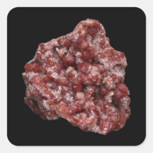 Sticker Carré Andradite Garnet et Calcite Cluster