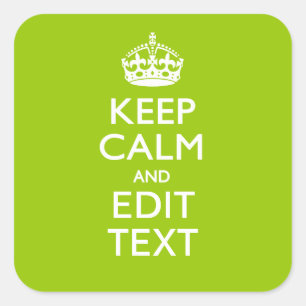 Sticker Carré Android Green Keep Calm Have Your