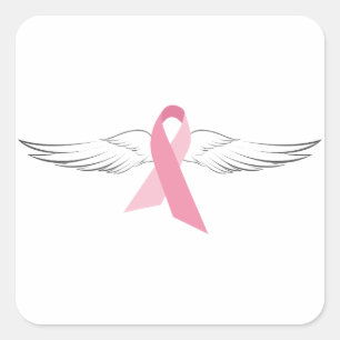 Sticker Carré Ange rose