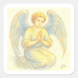 Sticker Carré Angel dans la prière