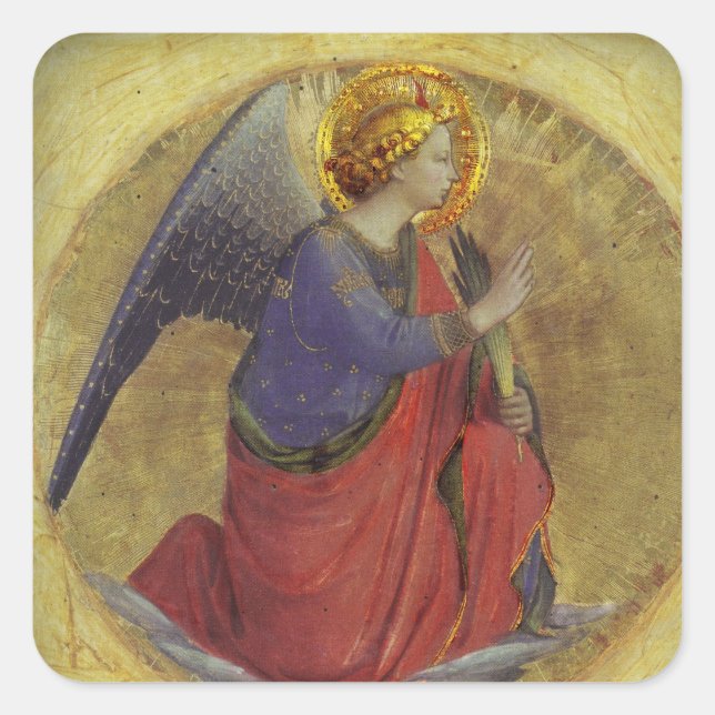 Sticker Carré Angel en or (Devant)