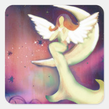 Angel Moon Stars mystiques Art par Kristy McAdams