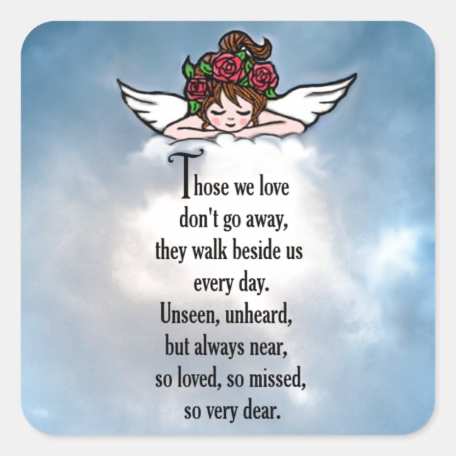 Sticker Carré Angel "So Loved" (Devant)