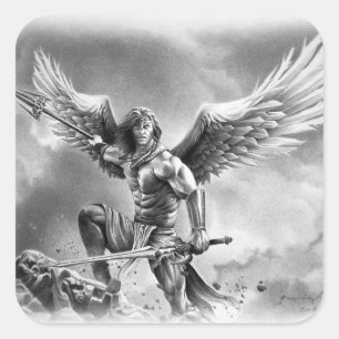 Sticker Carré ANGEL WARRIOR