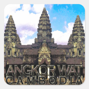 Sticker Carré Angkor Vat