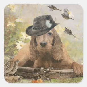 Sticker Carré Anglais Cocker Spaniel