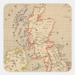 Sticker Carré Angleterre, Ecosse, Irlande et Man en 1100