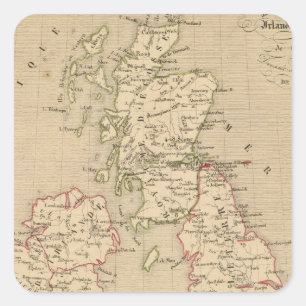 Sticker Carré Angleterre, Irlande et Écosse 1281 a 1400