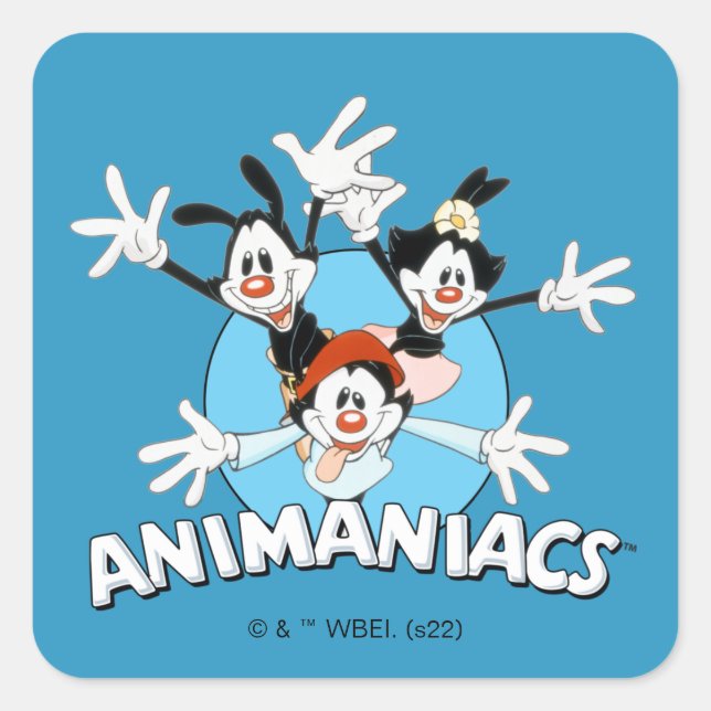 Sticker Carré Animaniacs | Warner Siblings Armoiries grand graph (Devant)