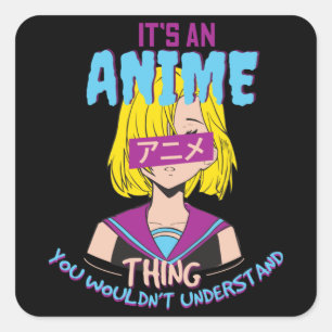 Sticker Carré Anime