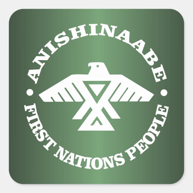 Sticker Carré Anishinaabe (Ojibwe, Chippewa) (Devant)