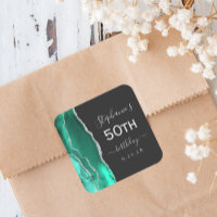 Anniversaire 50 ans Agate Vert Mousse d'Argent Fon