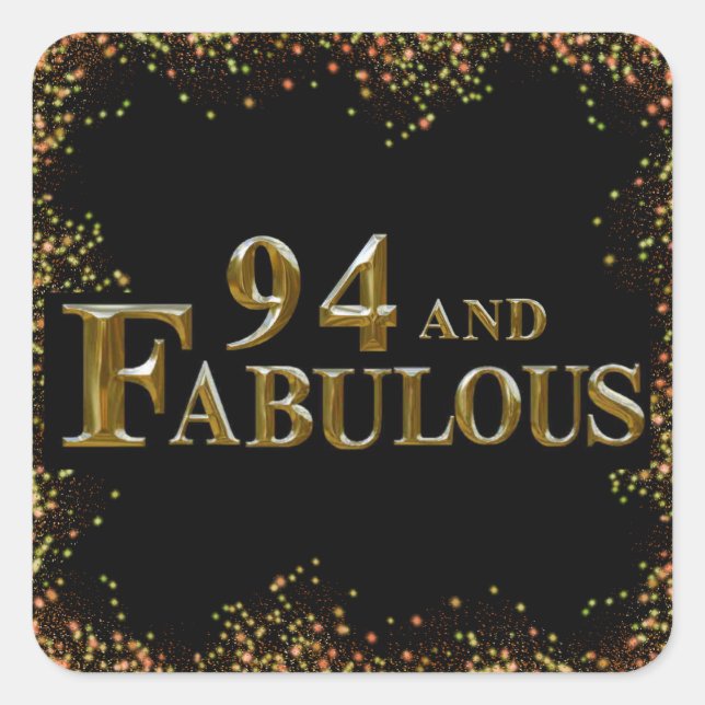 Sticker Carré Anniversaire 94 ans (Devant)