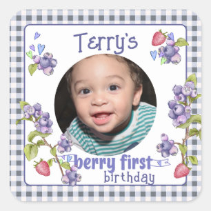 Sticker Carré Anniversaire de Berry First Boy