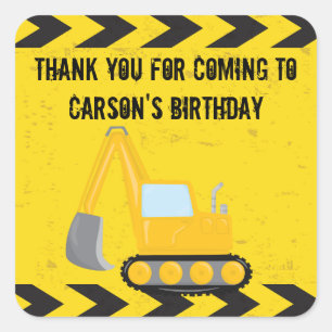 Sticker Carré Anniversaire de enfant sur mesure du véhicule de 