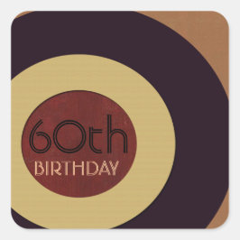 Sticker Carré Anniversaire de rock n'roll