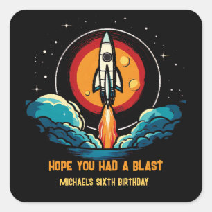 Sticker Carré anniversaire de Rocketship