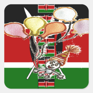 Sticker Carré anniversaire du Kenya