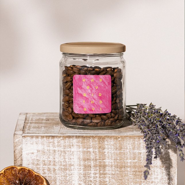 Sticker Carré Anniversaire gras (Créateur téléchargé)