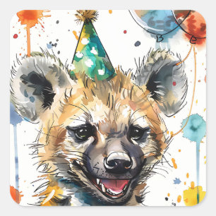 Sticker Carré Anniversaire Hyena