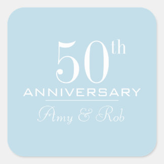 Sticker Carré Anniversaire personnalisé moderne stylisé minimali