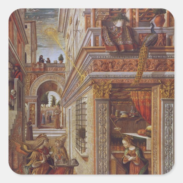 Sticker Carré Annonciation avec saint Émidius, 1486 (Devant)