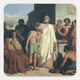 Sticker Carré Annotation de David par Saül, 1842