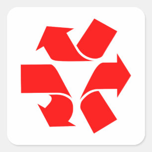 Sticker Carré Annuler le recyclage du symbole