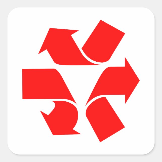 Sticker Carré Annuler le recyclage du symbole (Devant)
