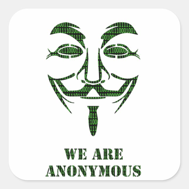 Sticker Carré Anonyme (Devant)