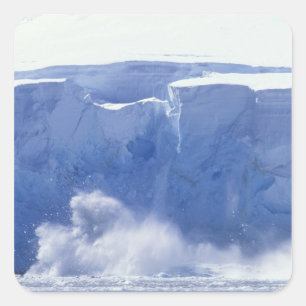 Sticker Carré Antarctique, baie du Paradis, formes de vagues mas