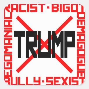 Sticker Carré Anti-Trump