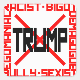 Sticker Carré Anti-Trump