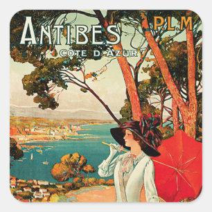 Sticker Carré Antibes Côte d'Azur