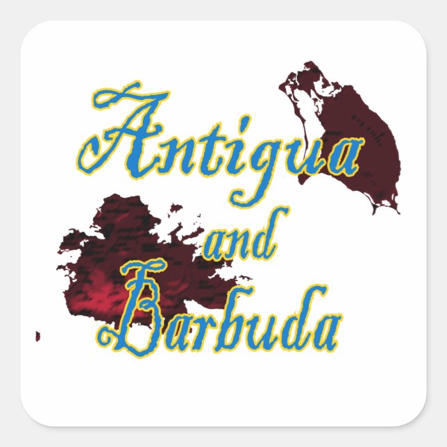 Sticker Carré Antigua-et-Barbuda (Devant)