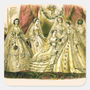 Sticker Carré Antique Mariage