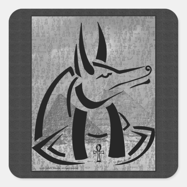 Sticker Carré Anubis (Devant)