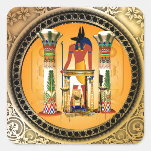 Sticker Carré Anubis, égypte
