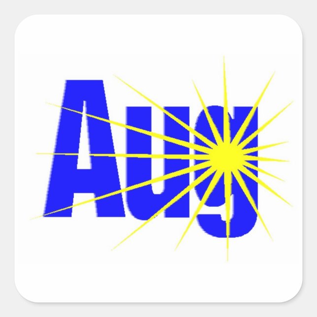 Sticker Carré août (Devant)