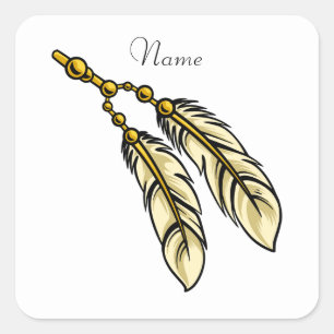 Sticker Carré Apache Feathers Thunder_Cove