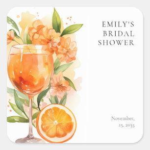 Sticker Carré Aperol Spritz Fête de Mariage