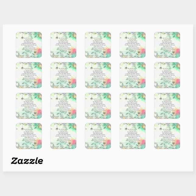 Sticker Carré Apocalypse 21:34 (Feuille)